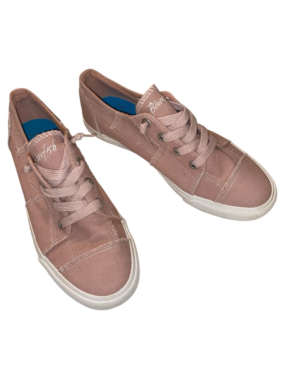 Blowfish Malibu Maxine SZ 10 Dusty Pink Distressed Stitched Cushioned Sneakers
